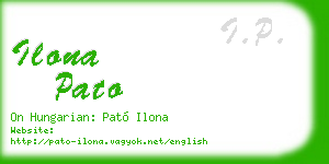ilona pato business card