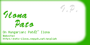 ilona pato business card